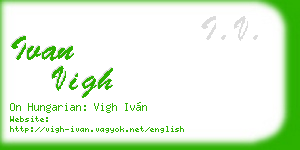 ivan vigh business card